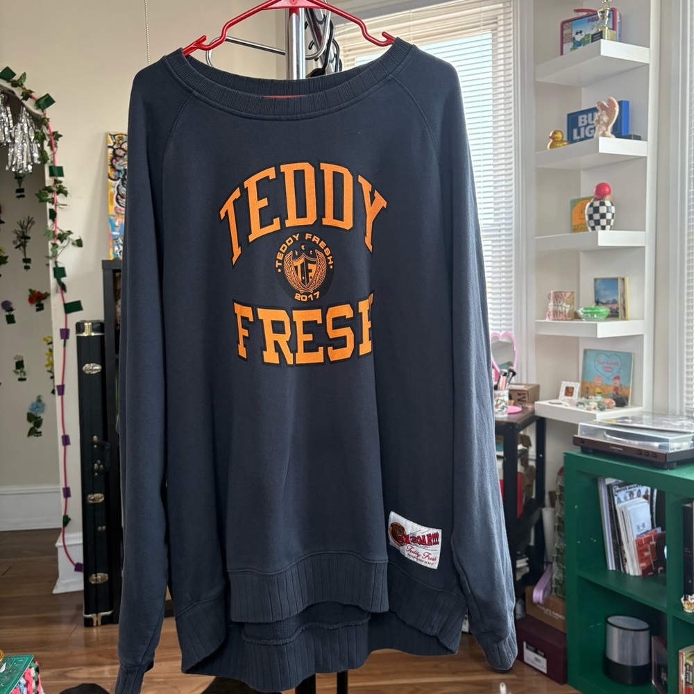 Teddy Fresh Navy Collegiate Crewneck Sweatshirt